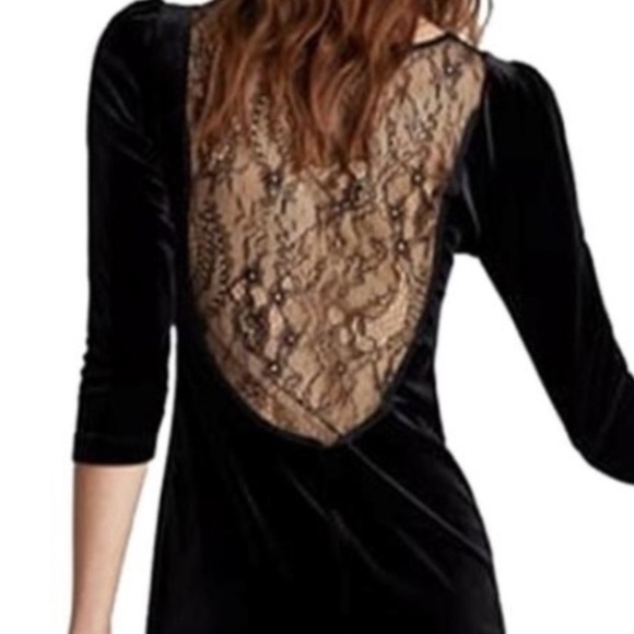 Zara Velvet Lace Open-Back Sheath Dress - Picture 2 of 11